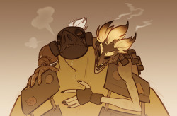 coconutmilkyway: i love roadhog and his pet goblin 