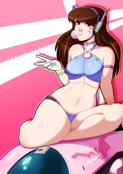 redrabbu:  I did 2 versions for my D.Va print! Gremlin D.Va will