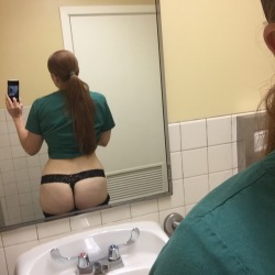 nakedgirlsatwork:  mrandmrshicouple:  Quick break at work, Happy Thong Thursday!!!  Naked girls @ work 