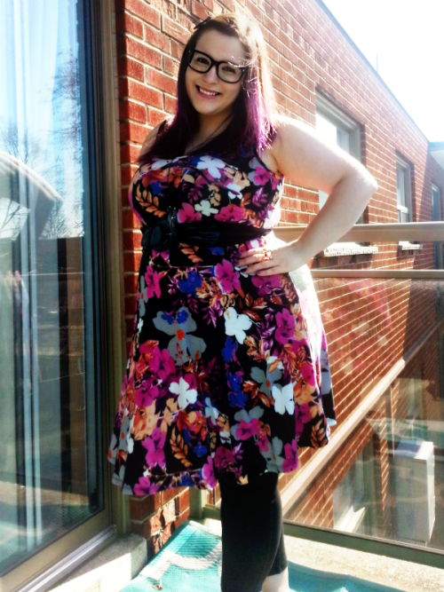 wearyourpassion13:  It was a beautiful day out yesterday so I had a mini fatshion shoot on my balcony.Â  Dress - Giant Tiger Ring - F21 Necklace - Addition Elle Shoes - George (Wal-mart) 