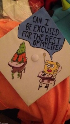 true-funny:  Friend’s graduation cap… 