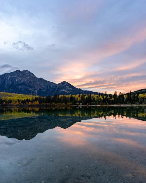 oneshotolive:  Pyramid Lake Sunset, Jasper [OC][3723x4654][IG