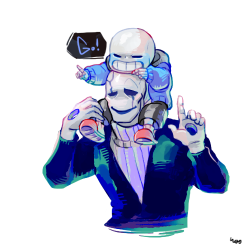 yesyooduck:  -Twitter friends drawing -> my drawing - 1. gaster