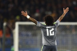 madridistaforever:  Marcelo after the final whistle (Roma 0-2