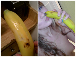 whitneywisconsin:  my pussy loves bananas
