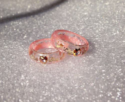 magicalshopping:   Pink Resin Ring, Resin Jewelry, Grunge Rings,