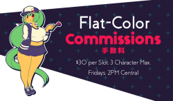 Flat-Color Commission Streams start this Friday! I’ll more