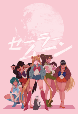 booster-pack-arts:  I finally did the Sailor Scout Street Gang
