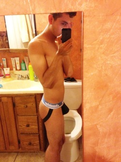 sluttydrunk:  Someone eat me out with my jock strap on 