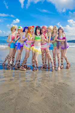 cosplay-soul:  Hanayo Koizumi, Rin Hoshizora, Umi Sonoda, Honoka