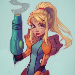 chrissiezullo:Did a quick coloring of my Samus Aran sketch the