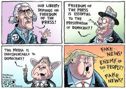 cartoonpolitics:    (cartoon by Rob Rogers)     Never mind that
