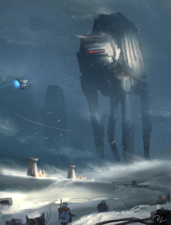 webofstarwars:Aircraft vs Titan by Denis Loebner