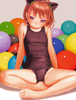 Gelbooru- Image View - 1girl animal ears arm support bare legs