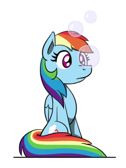 flutterluv: Raindbow Dash and bubbles. Based off this [tumblr