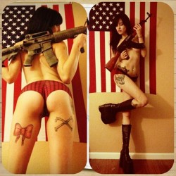 gunblr:  chelsealugosi:  I love guns and my boyfriend. #ar15