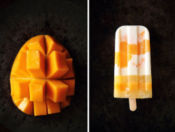 teaandtext:  Mango Coconut Striped Popsicles by pastryaffair