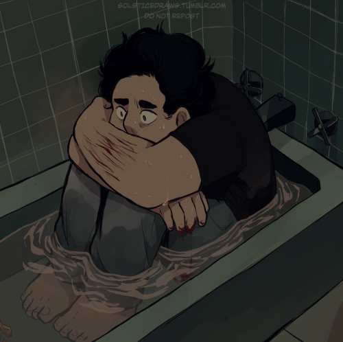 solsticedraws:  TW: Self harm