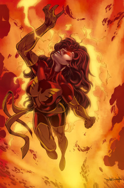 joearlikelikescomics:  Dark Phoenix by Salvador Larocca