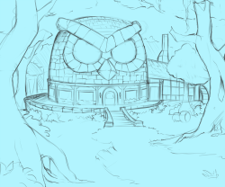 Charlotte’s house concept. Started coloring it, but I need