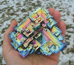 limitlesscorrosion:  This is a pure bismuth crystal. The heaviest