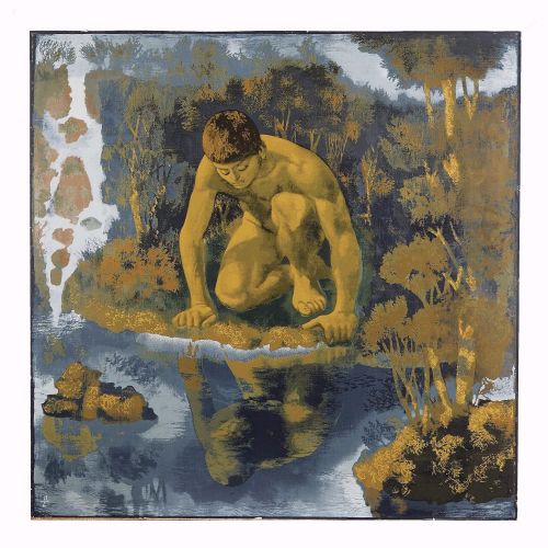 beyond-the-pale:Corrado Cagli (1910-1976) Narcissus, Silk-screen