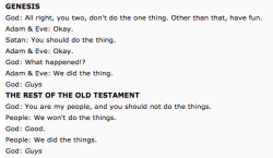 nevver:  TL;DR version of the Bible
