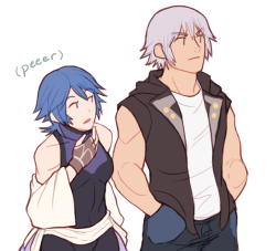 trapinchmon:    “You just looked so serious, Riku.”  