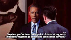 sandandglass:  Barack Obama takes over The Word on The Colbert