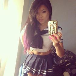 selfieasiangirl:Yummy selfie naked Asian tits of naughty schoolgirl.More