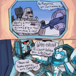 tricotron:  got a request for megatron watching cartoons with