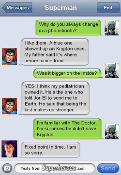 tardistimelordyeh:  Awesomeness!!! “Krypton was a fixed point