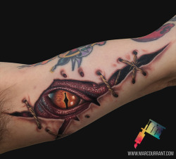 th-ink-inspiration:  Smaug Eye by me, Marc Durrant at MD Tattoo
