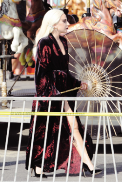 ladyxgaga:  September 9th, 2015: On the set of American Horror