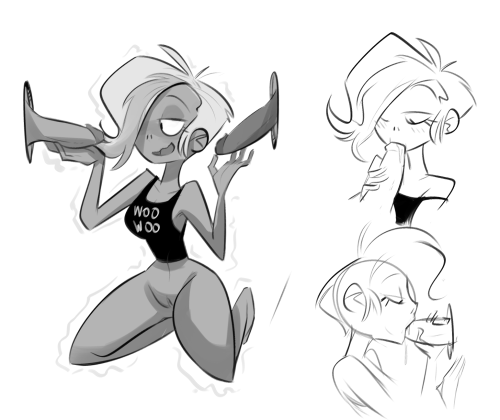 kindahornyart:  Some late night doodles. 