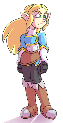 lazuliro:Trying to do a cartoony version of Zelda from Breath