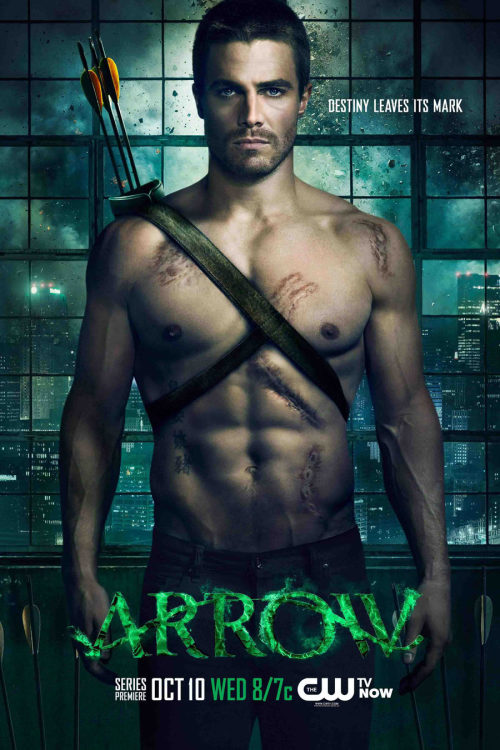  CW’s Arrow stars Stephen Amell (“Hung”) as Oliver Queen, a wealthy young bad boy who, after spending five years shipwrecked on an island, returns to Starling City with a mastery of the bow and a determination to make a difference.