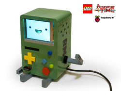legosaurus:  Lego Adventure Time BMO Powered by Rasberry Pi (via:yoitsunokenro)