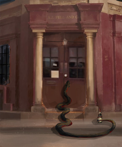yamisnuffles: “Saw a giant snake outside A.Z. Fell’s bookshop.