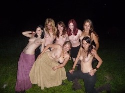 allwomenarebeautifulblog:  topless girl group - difficult to