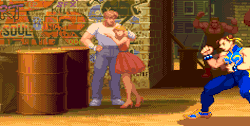 dnopls:In Street Fighter Alpha 2, if a female character walks