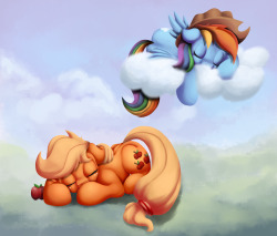 mylittleponyoficialg4:Naps On Ground And Sky (Colored) by AC-whiteraven