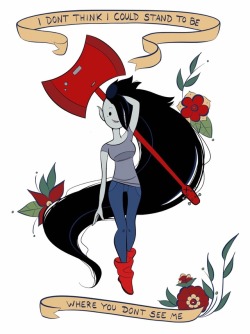 chubbly:Marceline tattoo done in traditional Americana style!