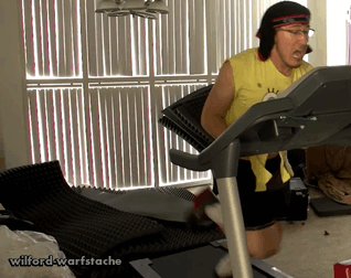 wilford-warfstache:  Impossible Let’s Play: Treadmill Challenge That is true dedication, right there
