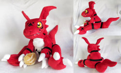 plushiluv:  Guilmon by MagnaStorm Yay finally got to make another