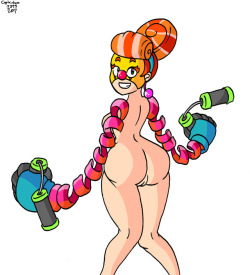 Lola Pop showing off her butt. You think Nintendo made her a