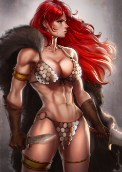 dandon-fuga:  Red Sonja  https://www.patreon.com/dandonfuga Gumroad