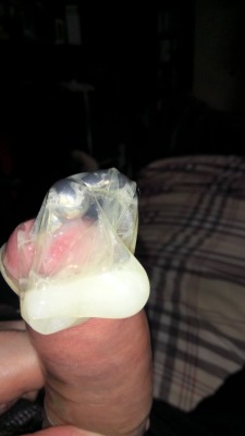 gay-lad-wales:  Just adding my own load to the used condom from