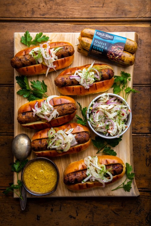 yummyinmytumbly:Field Roast Italian Garlic & Fennel Sausages