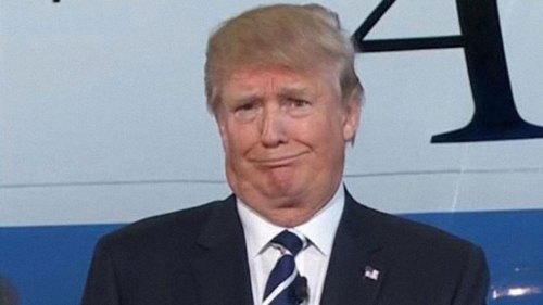  Trump is angry at NBC News for using this photo of him, so please don’t use this enhanced, enlarged version of it for anything.